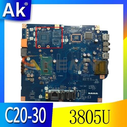 Akemy For C20-30 CPU 3805U Motherboard Apto Para Lenovo AIAI0 LA-B691P C2030 all-in-one Motherboard
