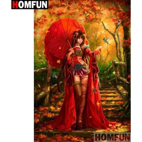 HOMFUN Full Square/Round Drill 5D DIY Diamond Painting "beauty" Embroidery Cross Stitch 5D Home A08268