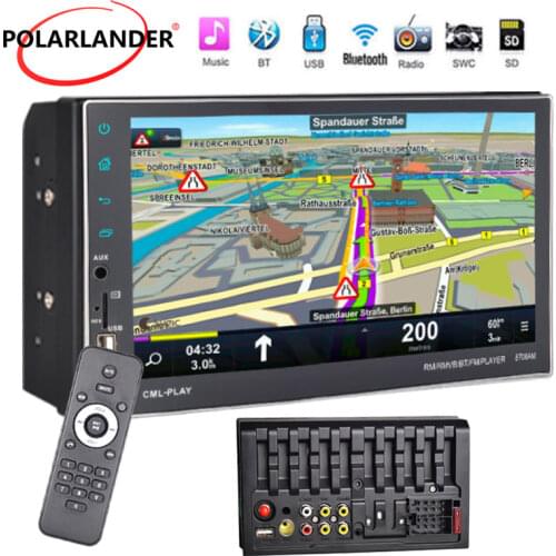 Car Radio 2 Din Wireless Bluetooth Mobile Phone Interconnection 7 Inch USB/TF Touch Screen Android FM MP5 Player GPS Navigation