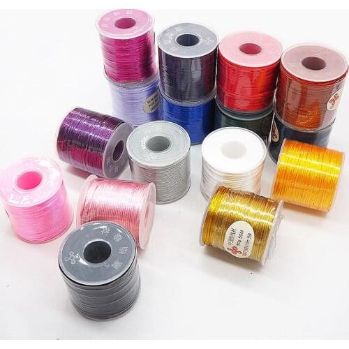Chenkai 50 meters/roll 1.5mm Nylon Satin Cord DIY Silicone Baby Teething Nursing beads jewelry Toy Cords