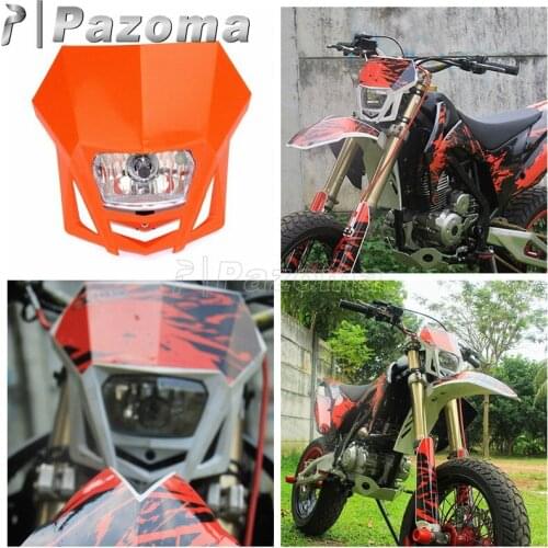 Universal Dirt Bike Off-road Enduro Motorcycle Headlight 12V Hi/Lo Beam Motocross Headlamp for WR DRZ RM RMZ CRF KLX EXC XCF XT