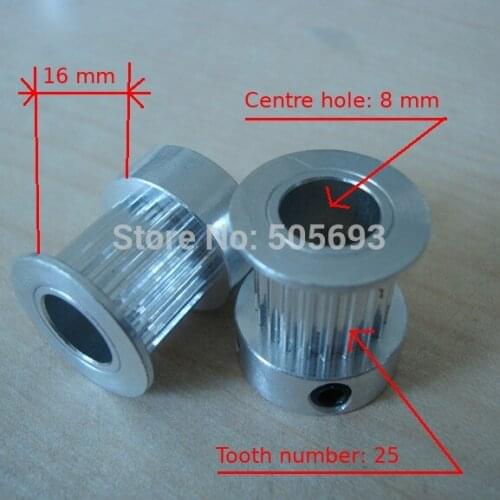 GT2 timing pulleys 25teeth 60teeth and 100 teeth and belt with 15mm width rubber belts 10meters