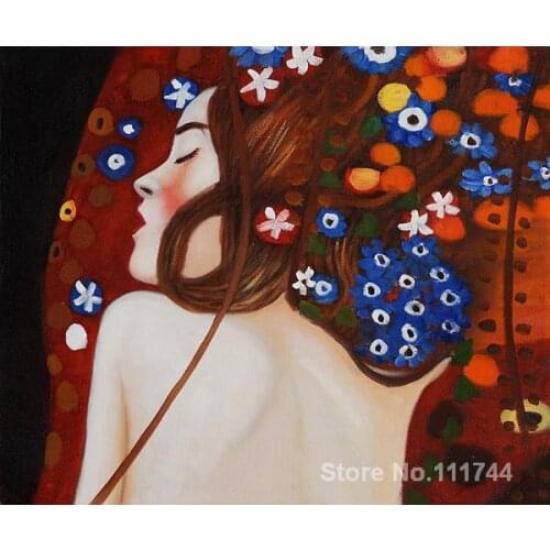 Art of women Sea Serpents IV Gustav Klimt paintings bedroom decor Handmade High quality