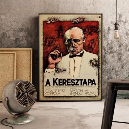 Classic Movie Gangsters Godfather Poster Living Room Home Decor Quality Canvas Painting Picture Retro Art Decor Wall Decor