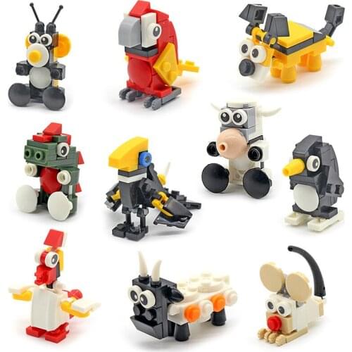 Amazing Animal Building Blocks Child Constructions Model Construction Games For Children Mini Blocks Games Kids Building Toys