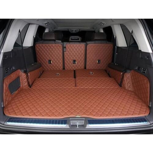 Full set car trunk mats for Mercedes Benz GLS 63 AMG X167 2020 6 7 seats waterproof cargo liner mats boot carpets for GLS63 2021