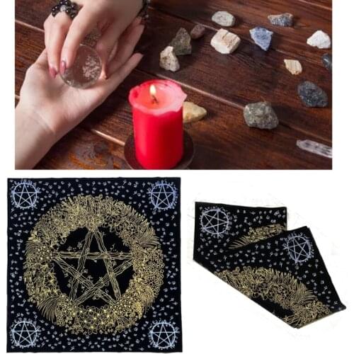 Square Pendulum Divination Tablecloth Ta-rots Card Pad Runes Altar Table Cloth Constellation Board Game Accwssaries