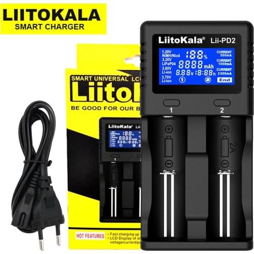 Liitokala Lii-PD2 Lii-PD4 Lii-S2 Lii-S4 Lii-S6 3.2V3.7V3.8V1.2V18650 18350 26650 20700 LCDlithium iron phosphate battery charger