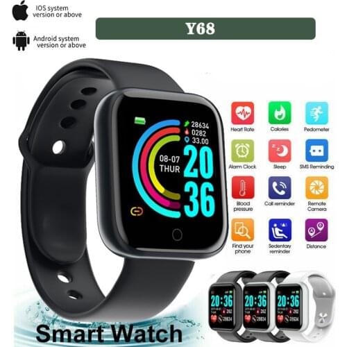 2021 Fashion Smart Digital Watch for Women Men with Bluetooth Call Reminder Remote Camera Heart Rate Monitoring Sport Kids Wrist