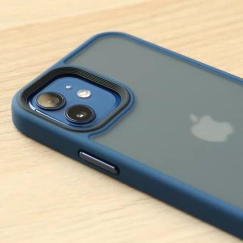 New Rock Phone Case For Iphone12pro Skin Feel Frosted Mini Transparent Protective Case Pro Full Bag airbag anti fall