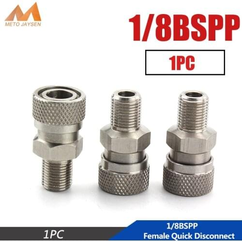PCP Paintball Male Quick Disconnect 1/8BSPP Stainless Steel 8mm Air Refilling Coupling Connector Socket