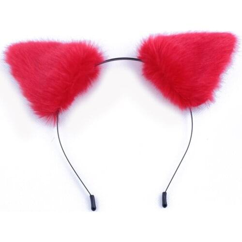 Fashion Girl Cute Cat Fox Ear Long Fur Hair Headband Cosplay Anime Neko Costume Hairband For Women Girls Birthday Party Gifts