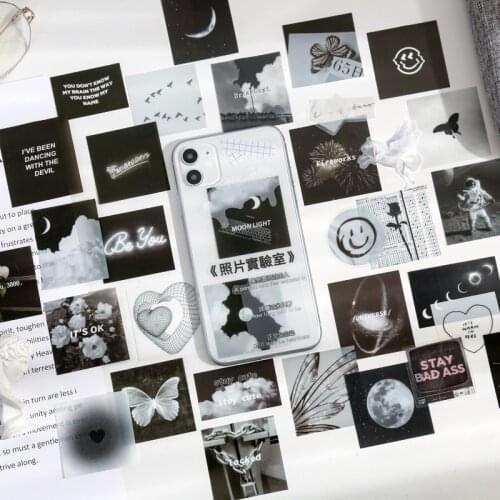 Retro Vintage Photo Lab Daily PVC Sticker Material Journal Scrapbooking Decoration Label Wholesale