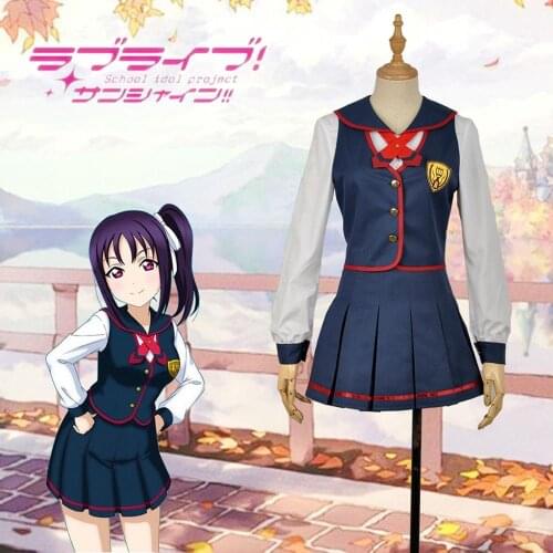 Saint Snow SeiiRa Kazuno Stage Cosplay Costume Love Live SunShine Aqours Vest Shirt Skirt Girl Academic School Uniform Halloween