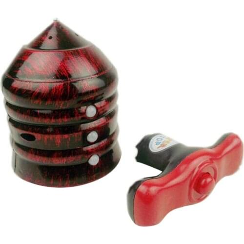 Seven LED Lights Wooden Laser Spinner Fidget Peg Top Hand Spinner Flashing Light Up Children Spinning Desktop Toys