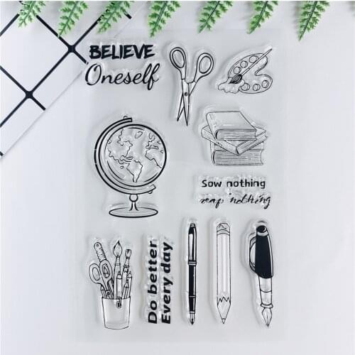 11*16 Globe Transparent Clear Stamps Bullet Journal Seal For DIY Scrapbooking Rubber Stamp Sentiment Photo Album Card Making