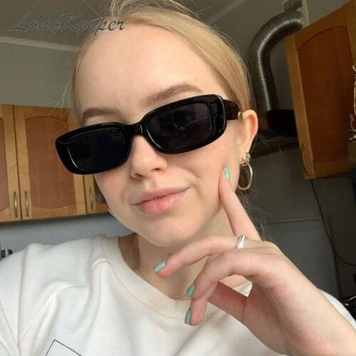 LongKeeper Retro Rectangle Sunglasses Women Vintage Brand Small Square Sun Glasses Men Female Oculos Lunette De Soleil Femm