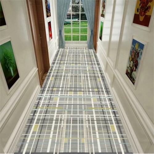 Modern Long Carpet For Stairway Nordic Corridor Hallway Carpet for Living Room Home Hotel Aisle Runner Rug Anti-slip Kitchen Mat