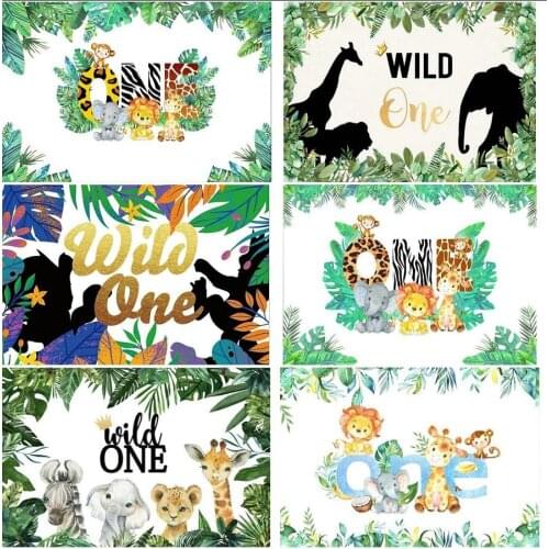 Tropical Palm Leaves Backdrop Wild One Photography Backgrounds Baby Shower 1st Birthday Party Decor Photo Booth Prop