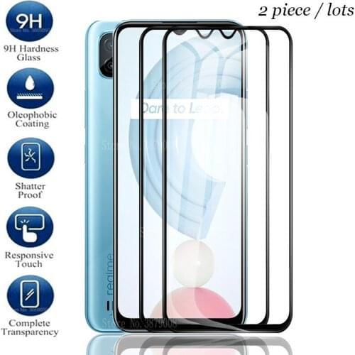 For Realme C21 Glass Screen Protector For OPPO Realme C21 C 21 RealmeC21 Real me C21 Full Cover Protective Tempered Glass Films