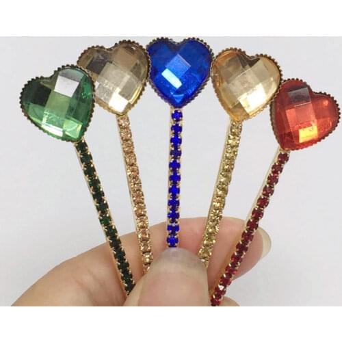 1 Pcs Fashion Shining Heart Shape Rhinestone Women Crystal Hairpins Barrettes Girls Hairgrip Hair Accessories