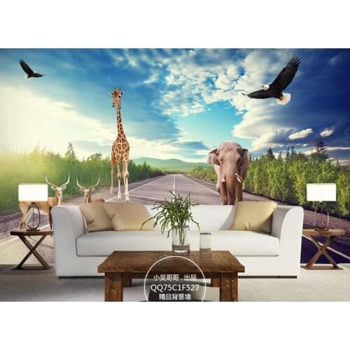 Custom 3D wallpaper for walls 3 d wall murals The forest animals landscape of mural 3d background wall wallpaper for living room