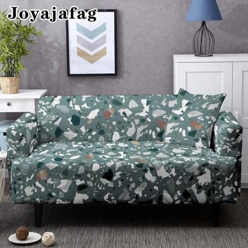Abstract Terrazzo Stretch Sofa Cover For Living Room 1/2/3/4 Seat Elastic Couch Covers Washable Slipcover Pillowcases Available