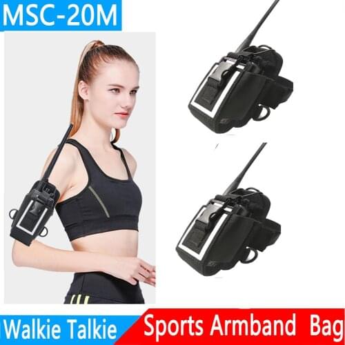 2PCS New ABBREE MSC-20M Nylon Walkie Talkie Carry Case for Baofeng UV-5R UV-82 UV-XR UV-9R Plus Portable 2 Way Radio Holder Bag
