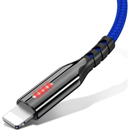 Dynamic LED USB Charger Cable For iPhone 12 11 Pro Max Xs X XR 6 6s 7 8 Plus 5s SE2 iPad Mini Fast Charging Cord Data Long Wire