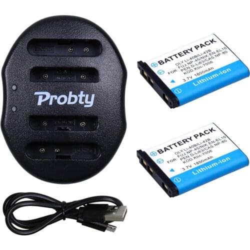 2pcs Li-40B LI-42B LI 40B 42B LI40B Batteries + USB Dual Charger for OLYMPUS Camera FE160 FE190 FE210 FE220 FE230 FE240 FE250