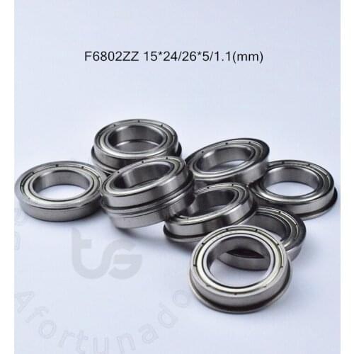 F6802ZZ 15*24*26*5*1.1(mm) 10pieces F6802 bearing Flange bearings 6802 F6802Z F6802ZZ chrome steel deep groove bearing