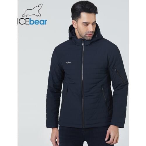 ICEbear 2021 Mens windbreaker spring stylish trench coat high-quality mens brand apparel MWC21662D