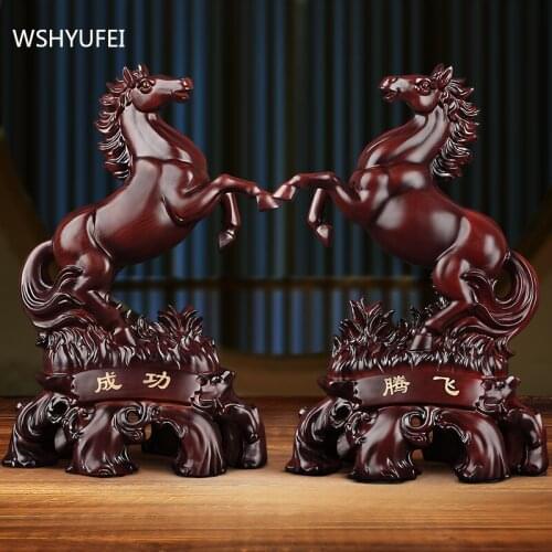 Chinese Styles Resin Embellishments Home Living Room Lucky Fortune Sculpture Crafts Office Desktop Shop Auspicious Decoration