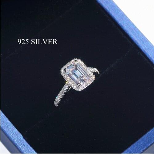 Fashion Rings For Women S925 Sterling Silver Cubic Zirconia Ring Bridal Wedding Engagement Fine Jewelry Luxury Accessories