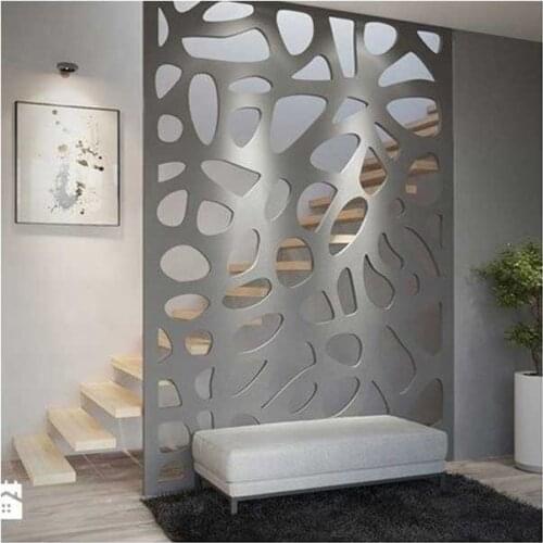 Room Decorative Laser Cut Panels SUS 201 304 Stainless Steel Metal Room Dividers Design Hotel Gold Screen Dividers
