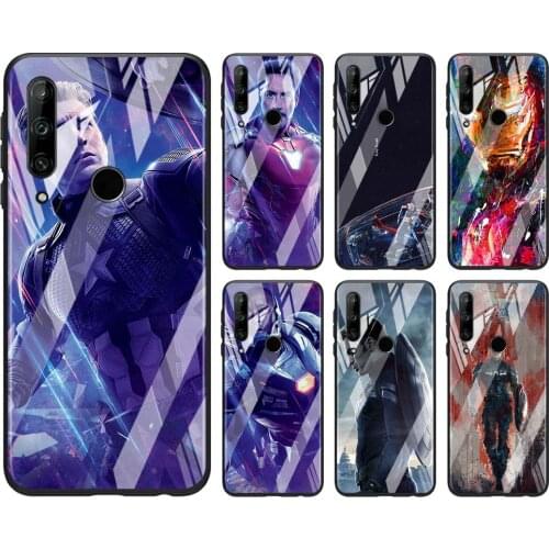 Tempered Glass Hot New Shell Luxury Cover Avengers super hero cool For Honor 30 20 10 9X 8X Pro Plus Lite Phone Case