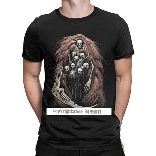 The Gravelord Tshirts Men Dark Souls Skeletons Skulls Scary Funny Premium Cotton Tees T Shirts Printed Clothes