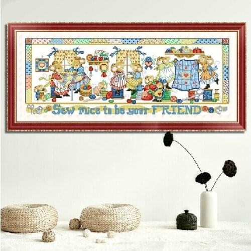 Embroidery Package Best Quality On Sale Cross Stitch Kits Unopen New Luxurious Busy Sewing Mouse Free shipping