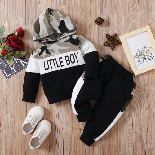 Toddler Boy Girl Outfits Baby Boy Clothes Set Camouflage Hooded Infant Kids Clothing Baby Tracksuit Bulk Drop Shipping Wholesale
