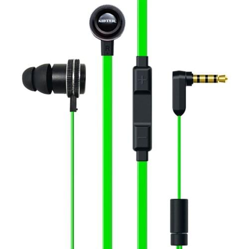 New Gaming&Music In-Ear Headsets Tangle-Free Flat Cable L Bending 3.5mm Jack 10mm Drivers Pro Headphones with In-Line Microphone