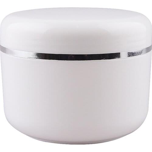 1pcs Plastic Refillable Bottles Travel Face Cream Lotion Cosmetic Container White Empty Makeup Jar 20g/30g/50g/100g/150g/250g