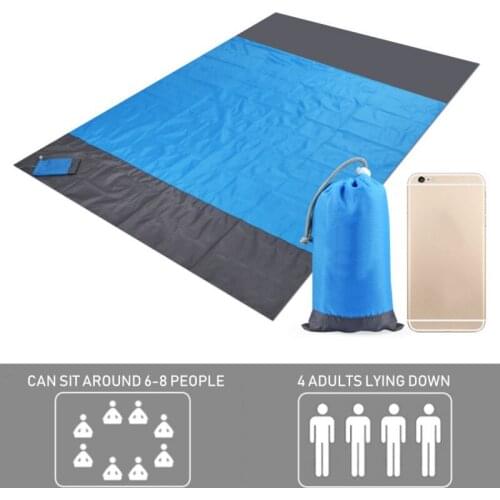 2021 W Portable Pocket Waterproof Sand Proof Folding Camping Mat Pad Beach Mat Picnic Mats for 3-7 Person Beach Blanket new