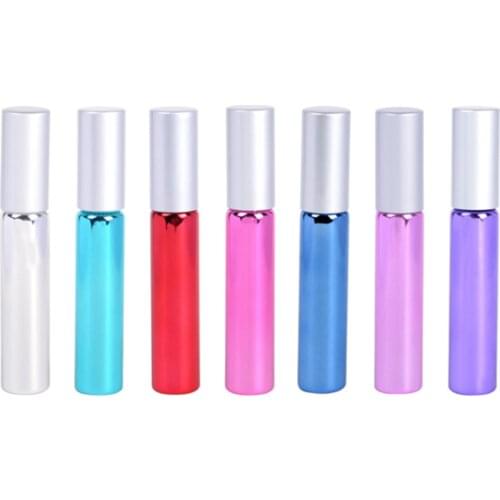 10ml Frosted Thick Glass Roll On Essential Oil Empty Perfume Sample Bottle 10cc Stainless Steel Roller Ball Spray Container
