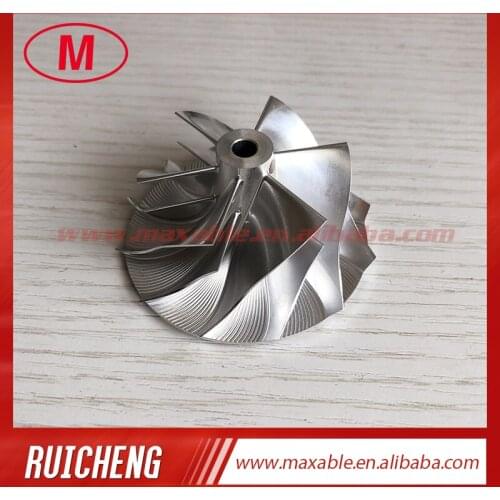 RHF5 reverse 6+6 blades 44.93/58.00mm performance turbo aluminum 2618/Billet/milling compressor wheel for JHJ /06K145702J A3