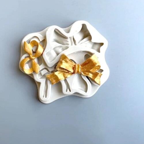 1 piece bow-shaped silicone mold frosting sugar cake decoration accessories kitchen utensils