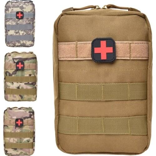 Tactical MOLLE EMT Medical First Aid Utility Pouch Hunting Outdoor Sports Hiking Waist Bag Emergency EDC Pouch for Men Women