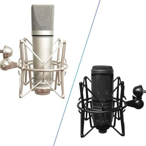 Metal Shock Mount Stand Microphone Spider Suspension Shockproof Mic Holder Clip Bracket Phone Mic Tripod Holder Support