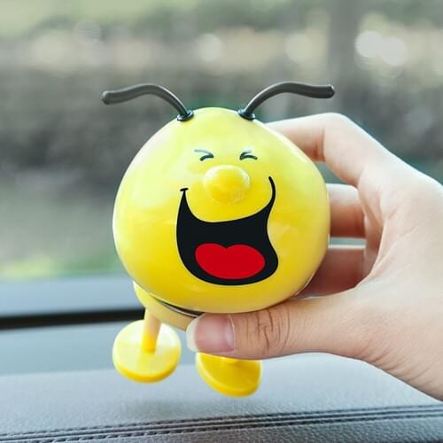 Car Ornament Spring Jumping Dog Doll Automotive Interior Dashboard Decoration Bounce Toy Home Office Furnishing Accessories Gift
