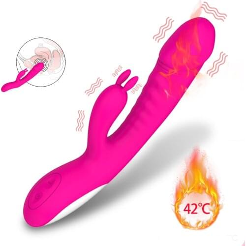 Intelligent Heating Dildo Rabbit Vibrator for Women faloimitator Sex toy Clitoris stimulator Vibrador AV stick Adult sex product
