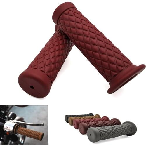 Universal 7/8'' vintage rubber motorcycle grip parts for cafe racer moto handlebar For Yamaha VMAX 1700 1200 125 wr 250f 250 f